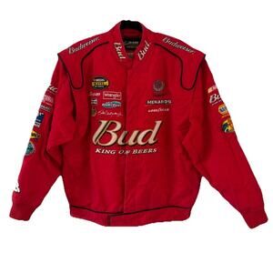 VTG NASCAR Dale Earnhardt Jr #8 Budweiser Chase Authentics Racing Jacket Mens L